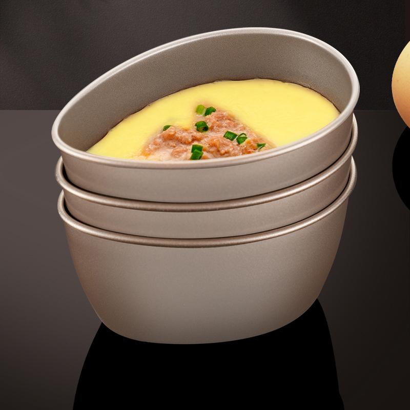Steamed Egg Bowl Egg Shape Bowl Stainless Steel Heat Resistant Metal Food Serving Mixing Poached Egg Bowl Kitchen Supplies