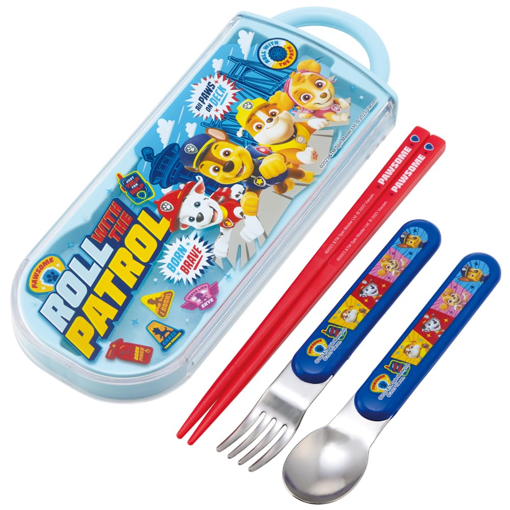 Skater Trio Set of and Paw Patrol for Made in Chopsticks, Spoon, Fork, 24, Kids, Antibacterial, Japan, TACC2AG-A