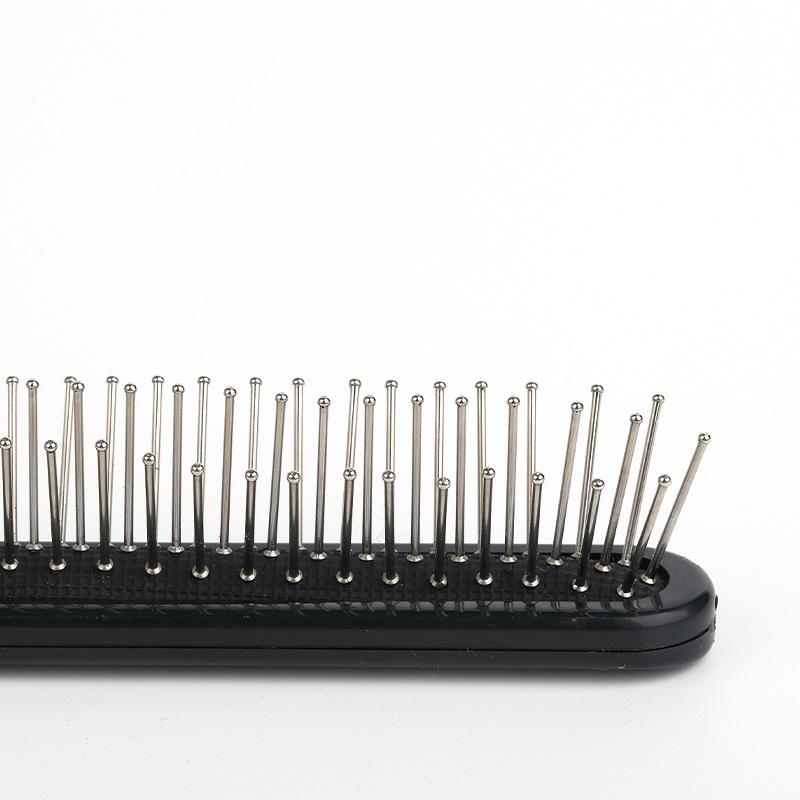 Pointed Tail Wig Steel Comb 3 Rows Metal Pin Hair Comb Professional Anti-Snag Detangling Comb for Synthetic Human Hair Wigs