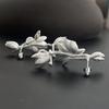 925 Sterling Silver Vintage Earrings For Women Simple Flower Pearl Earring Jewelry Prevent Allergy Party Accessories Gift