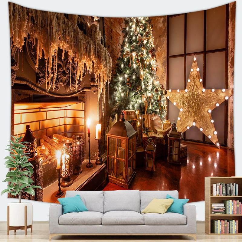 Bedroom Home Interior Christmas Series Tapestry Wall Hanging