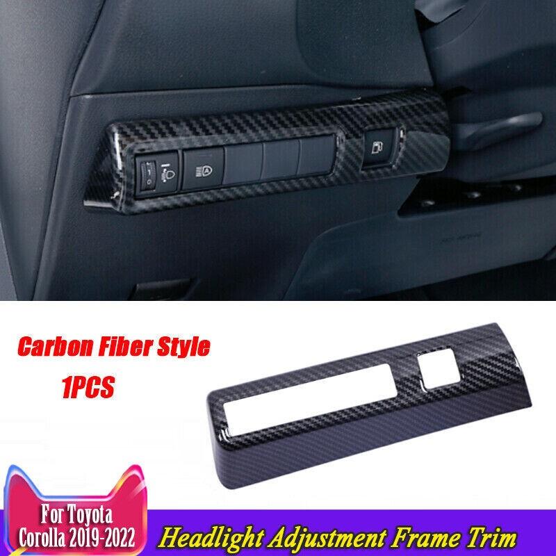 For Toyota Corolla 2019-2024 ABS Carbon Fiber Headlight Adjustment Frame Trim