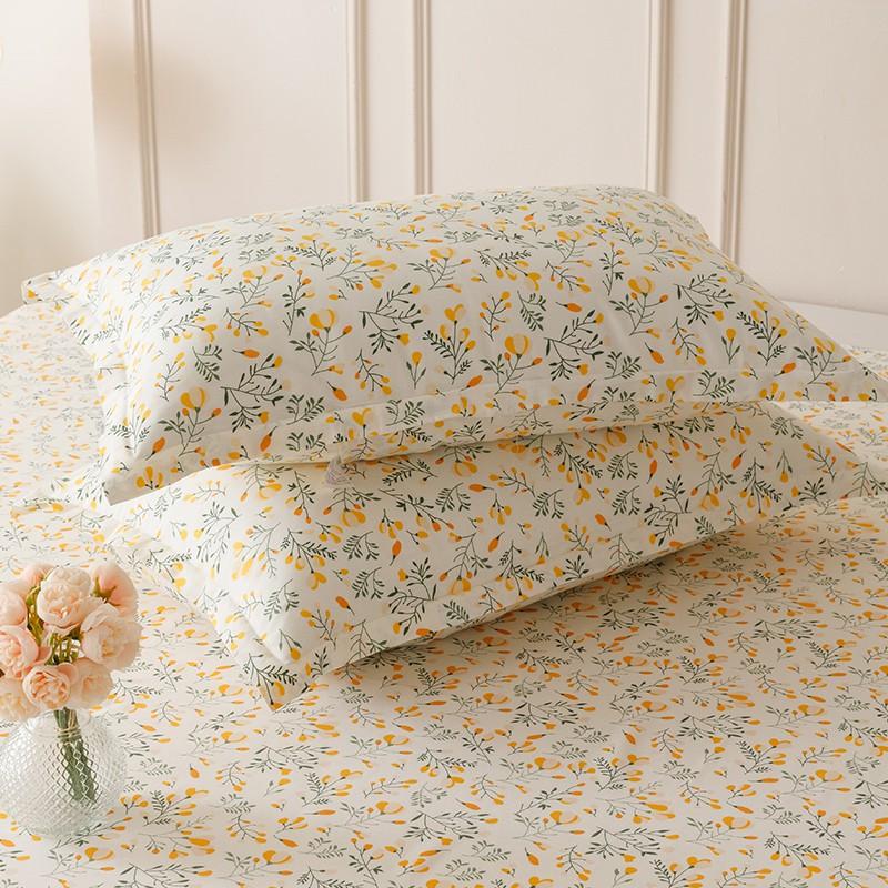 100% Cotton Single Bed Sheet Set Lightweight Breathable Student Dorm Bedding With Pillowcase Stripe