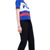 FILA T Shirts Unisex Blue Crew Neck Moderate Straight Fit T11W121102FNV