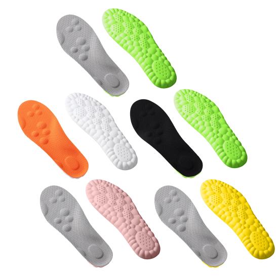 1 Pair 4D Cloud Comfort Insoles with Arch Support Shock-Absorbing Breathable Shoe Inserts Anti-foot Deformation Insoles for Men Women Foot Protection
