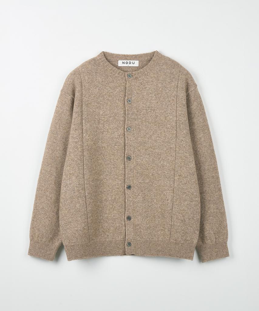 Nodu Single Line Round Cardigan [Beige]