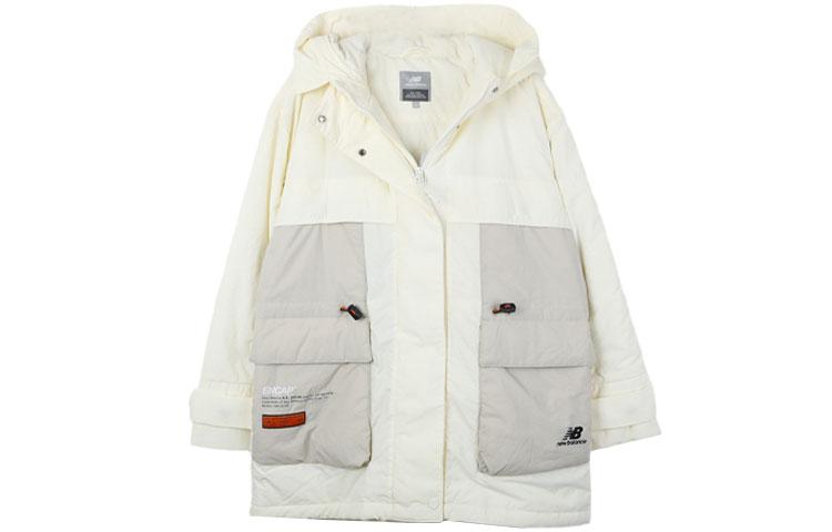 New Balance Puffer Jackets Women s White Hooded Moderate Other NQA44012-IV L