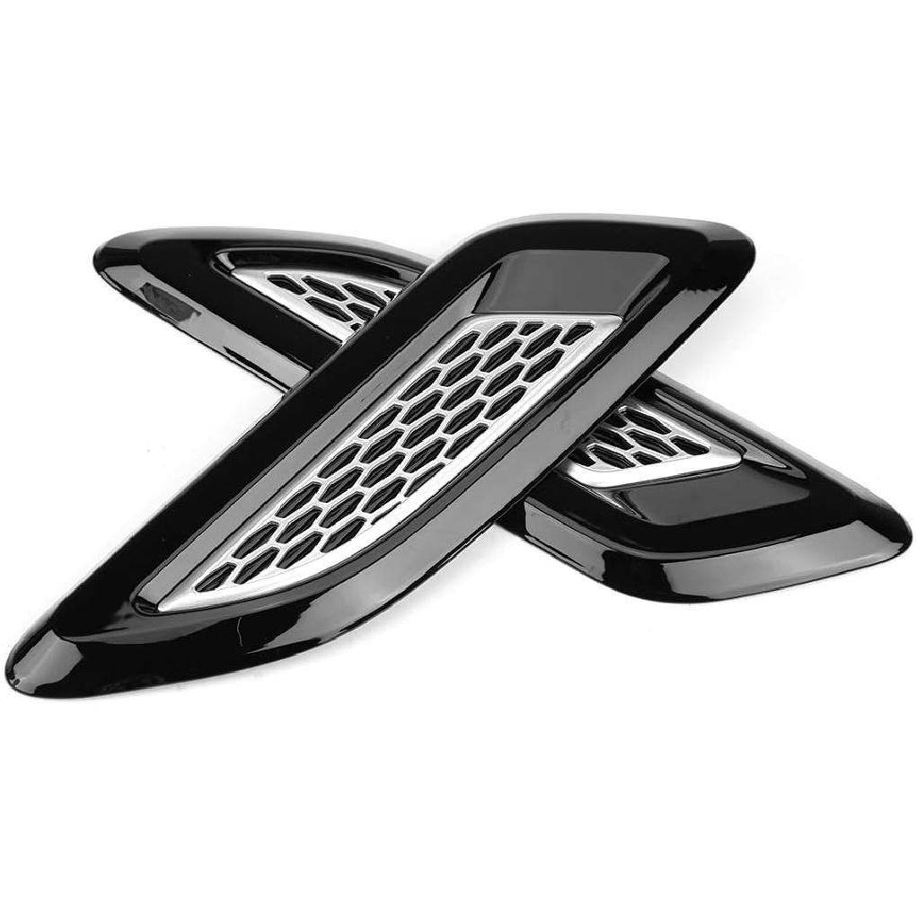 Car Exterior Outlet Wing Trim Grille Side Scoop Hood Cover Exterior Hood Air Vent Outlet Wing Trim Cover Intake Scoop Turbo Bonnet Vent Decor for