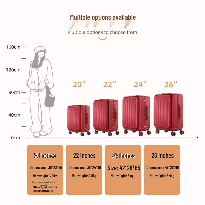 OLOMM Unisex Zipper Luggage with Spinner Wheels