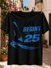 Life Begins At 25 Knots Text Windsurfer On Blue Waves And Bold Sport Graphic Tee Unisex All Unisex All Tshirt