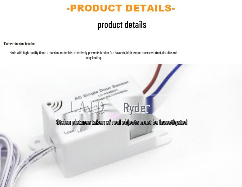 Ultra-thin 220V Detachable LED Wardrobe Sensor with Wireless Smart Control