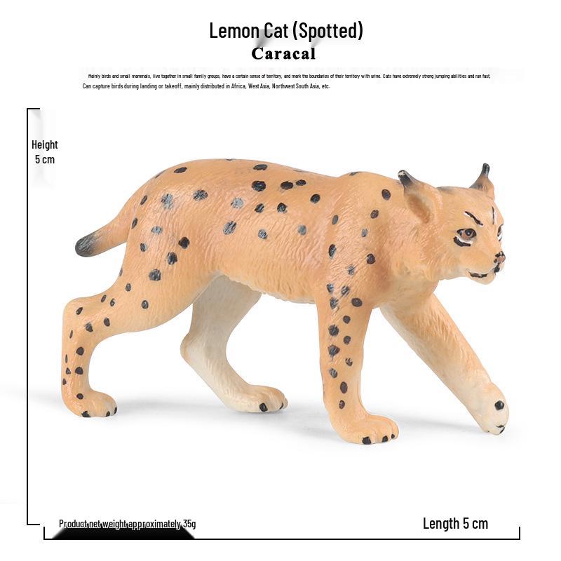 Realistic Caracal Wild Cat Educational Toy Model for Children
