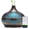 Aromatherapy Essential Oil Diffuser Wood Grain Remote Control Ultrasonic Air Humidifier Cool with 7 Color LED Lights AVE