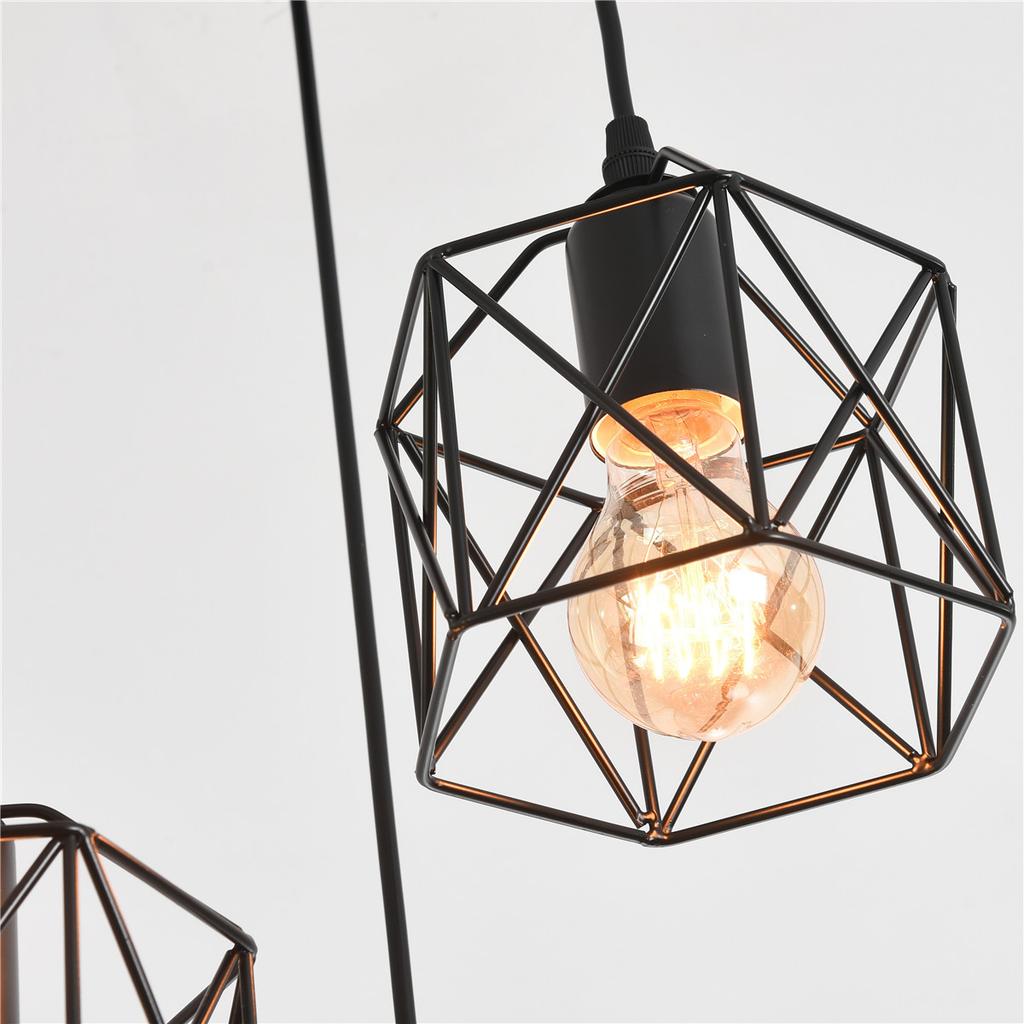 Modern Black Iron Pendant Light For Foyer Stair Staircase Room Hotel Hall Chandeliers Lighting Suspension Decorate Pendant Lamps