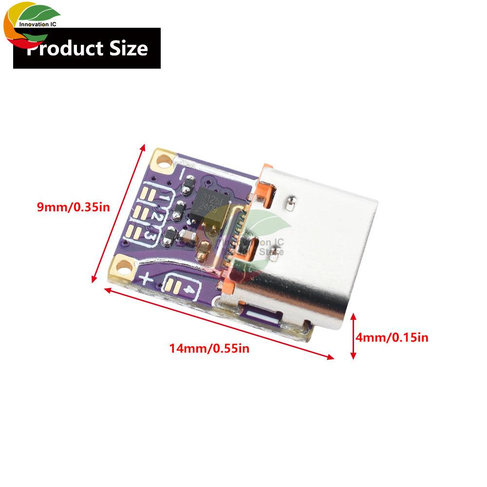 Fast Charging Module PD3.0 PD3.1 QC3.0 Trap DC 5V/9V/12V/15V/20V Type C Interface to DC Trigger for Efficient Power Delivery
