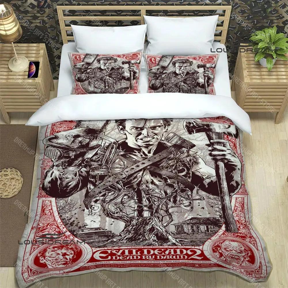Set Biancheria da Letto Stampata The Evil Dead Set di Articoli Raffinati Copripiumino Set Piumone Letto Set Biancheria da Letto Lussuoso Regalo di Compleanno
