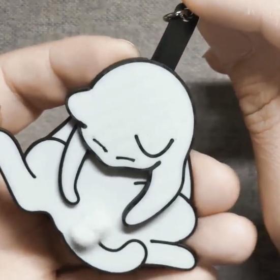 4Pcs Prank Cat Keychain Pendant Anxiety Relief Rotating Ball Keyring Miniature Bearing Key Chain Backpack Accessory
