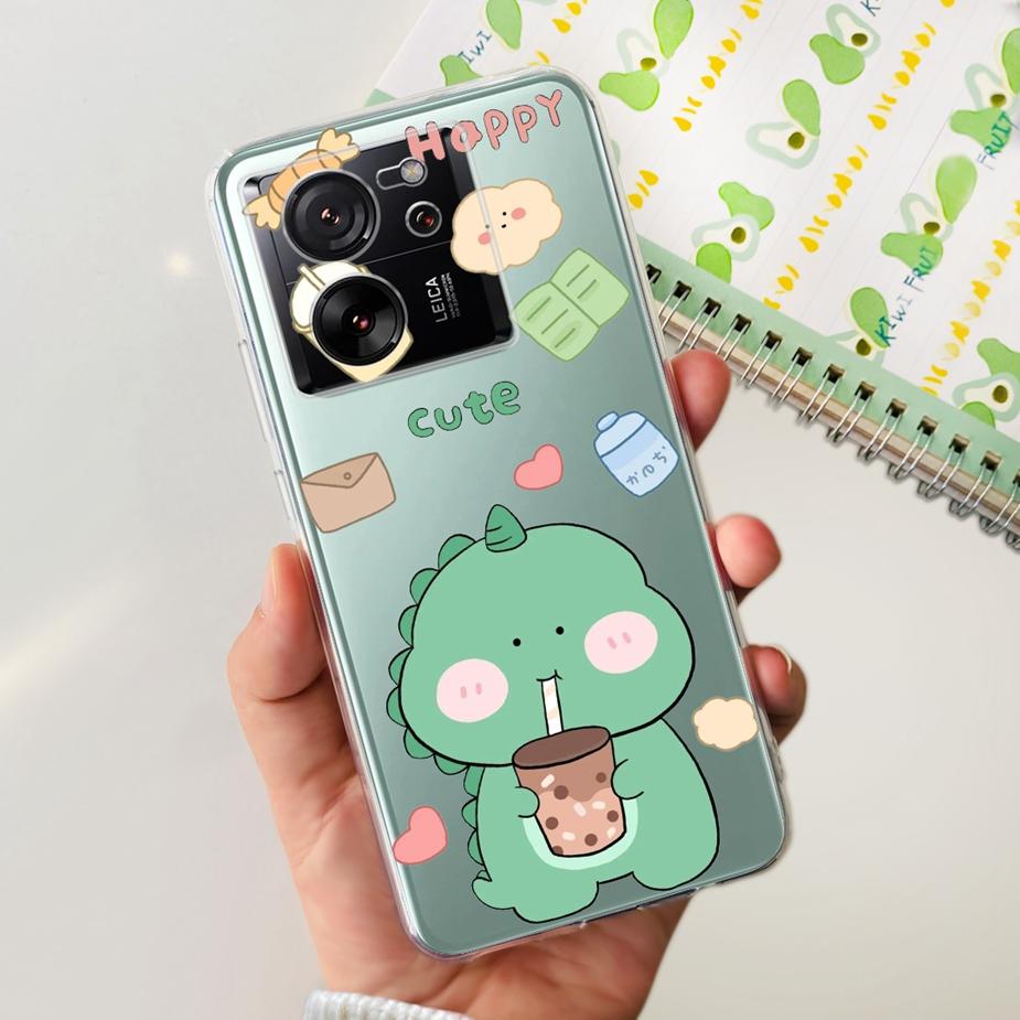 For Xiaomi 13T Pro Case Luxury Painted Back Cover Clear Silicone Phone Case For Xiaomi Mi 13T Pro 13TPro Soft Fundas 6.67'' Bags