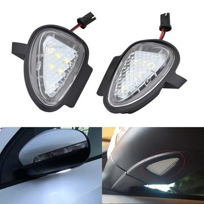 2x Error Free White Led Under Side Mirror Puddle Light Courtesy Lamp For VW Golf 6 MK6 GTI 2009- Cabriolet Touran 2011-2014