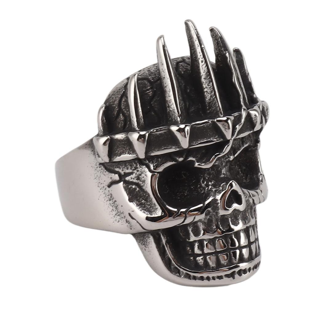 Skull Ring Fashionable Decoration Hip Hop Stainless Steel Skeleton Skull Ring for Men Size 10