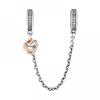 Pandora 789541c01 Family Heart Safety Chain Charm