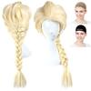CaseEden Cosplay Wig, Premium Braided Long Gold Blonde (WIG4842)