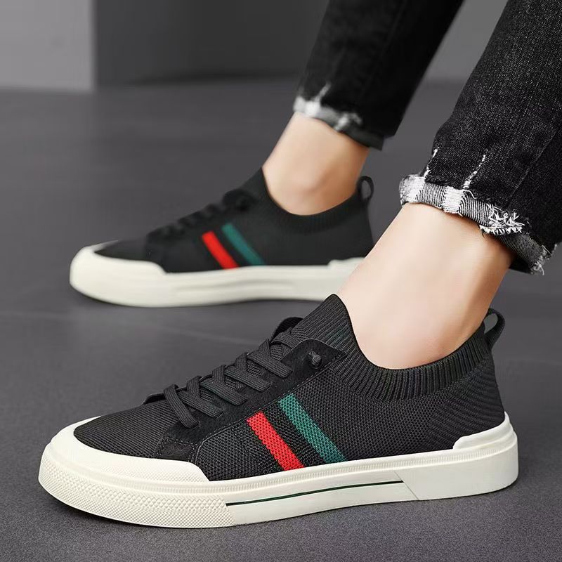 

Autumn Men Casual Sneakers Breathable Non Slip Work Shoes for Male Fashion Sneakers Outdoor Walking Flats Skateboard Shoes 40 чёрный