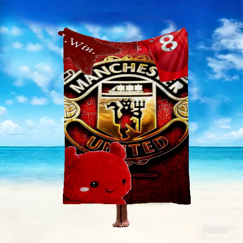 1pc Snug Manchester United Manchester City Blanket, Lightweight & Durable Print Blanket, Perfect for Home, Couch, Bed, Picnic, Travel, Office