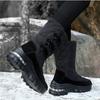 Modische Stiefel Damen Plateauschuhe für Damen Weiche Schneeschuhe Frau Lässig Warm halten Damenschuhe Mode Flache Winterstiefel Botas Mujer