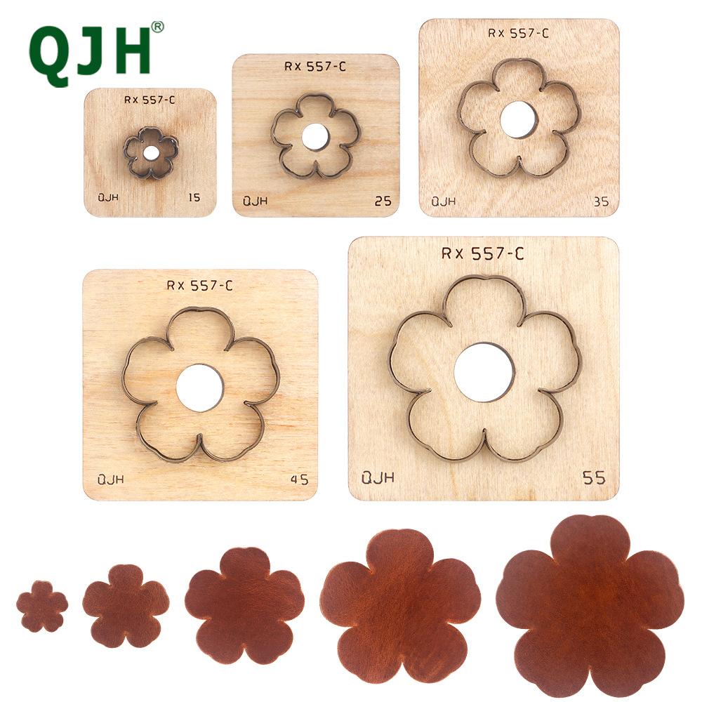 1pcs Leather Cutting Die DIY Flower Petal Cutter Knife Leather Keychain Making Mold Die Leather Craftwork Punching Die