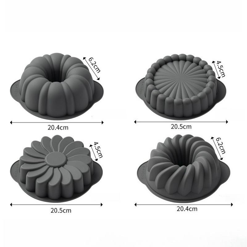 Hochtemperaturbeständige Silikon-Kuchenform Küche Backen Mousse-Kuchenform Sonnenblumen-Backform