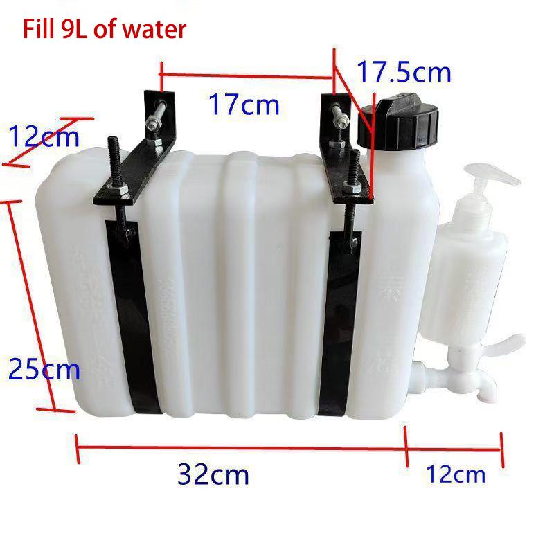 9L Truck Mounted Hand Washing Water Tank With Faucet Water Storage Tank Horizontal Rectangular Water Storage Bucket With Bracket bucket with bracket
