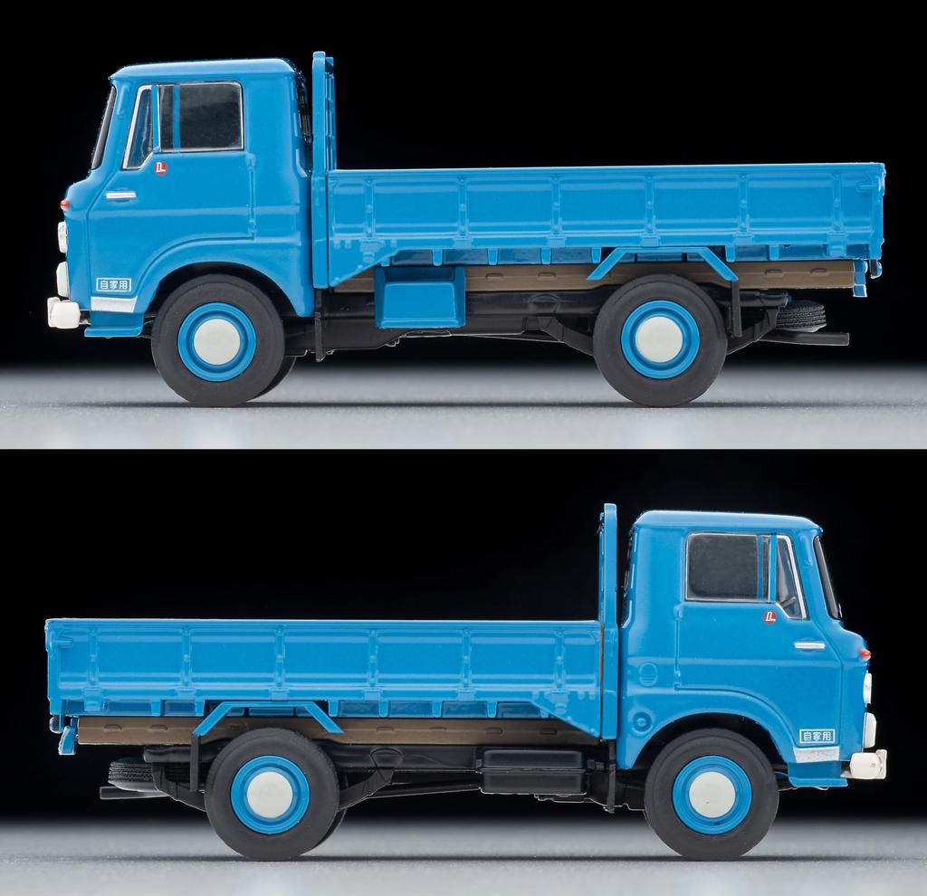 Tomytec Tomica Limited Vintage 1/64 Scale LV-191b Isuzu Elf High-Floor Platform Blue 1966 Model (Finished)