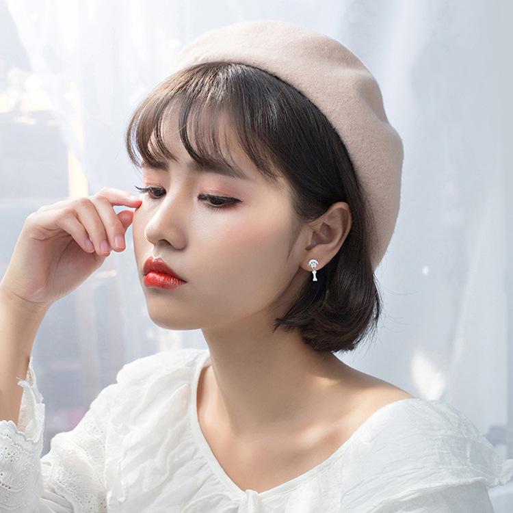 

100% стерлингового серебра 925 пробы, серьги-гвоздики с собакой для женщин, школьницы, вечерние подарочные украшения, женские серьги-гвоздики для ушей