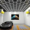 Hexagonal Waterproof LED Honeycomb Lamp for Gyms, Barbershops, and Car Washes.