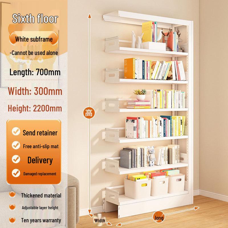 Steel Bookshelf with Whiteboard Doors, Multi-Layer Library Bookcase, Children's Picture Book Rack