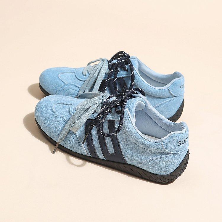 Zhang Linghe same thick-soled track formula racing shoes 2025 new thin-soled red German training shoes women's shoes