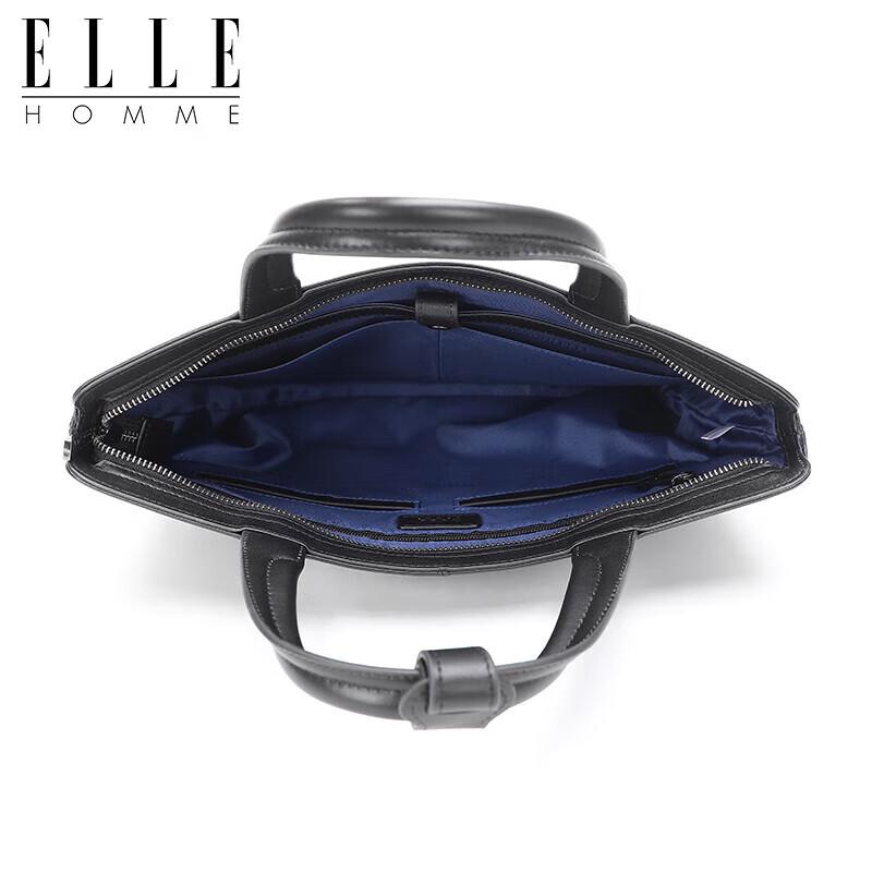 ELLE HOMME Men's Leather Business Briefcase