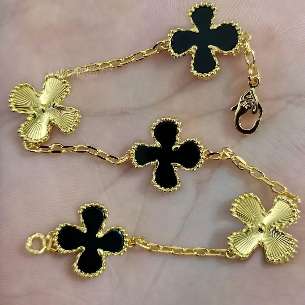 High Version Four-leaf Clover Bracelet Female Mother-of-pearl Agate Five-flower Ladies Bracelet