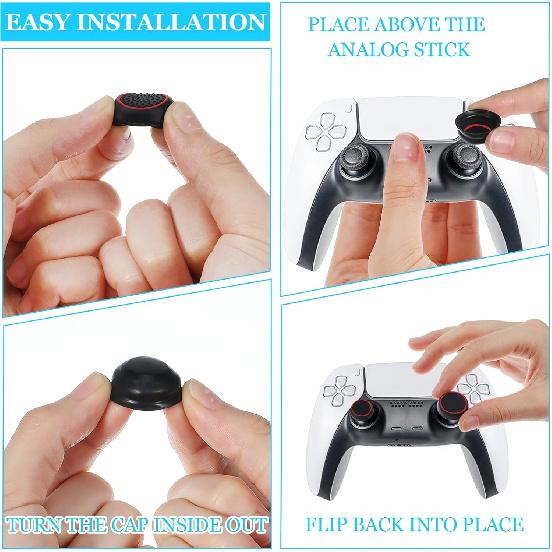 28pcs Thumb Grips Joystick,Controller Accessories,Full Protection,Anti-Slip Anti-Scratch Anti-Fingerprint Protective CoverReplacement Cap Compatible