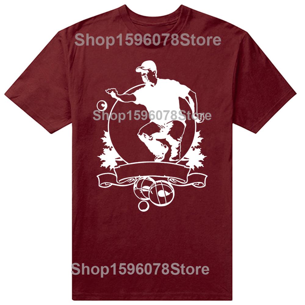 Petanque Kugel Spieler T-Shirt Herren Charakter T-Shirt Euro Größe Original Geschenk Bequem Sommer Normales T-Shirt