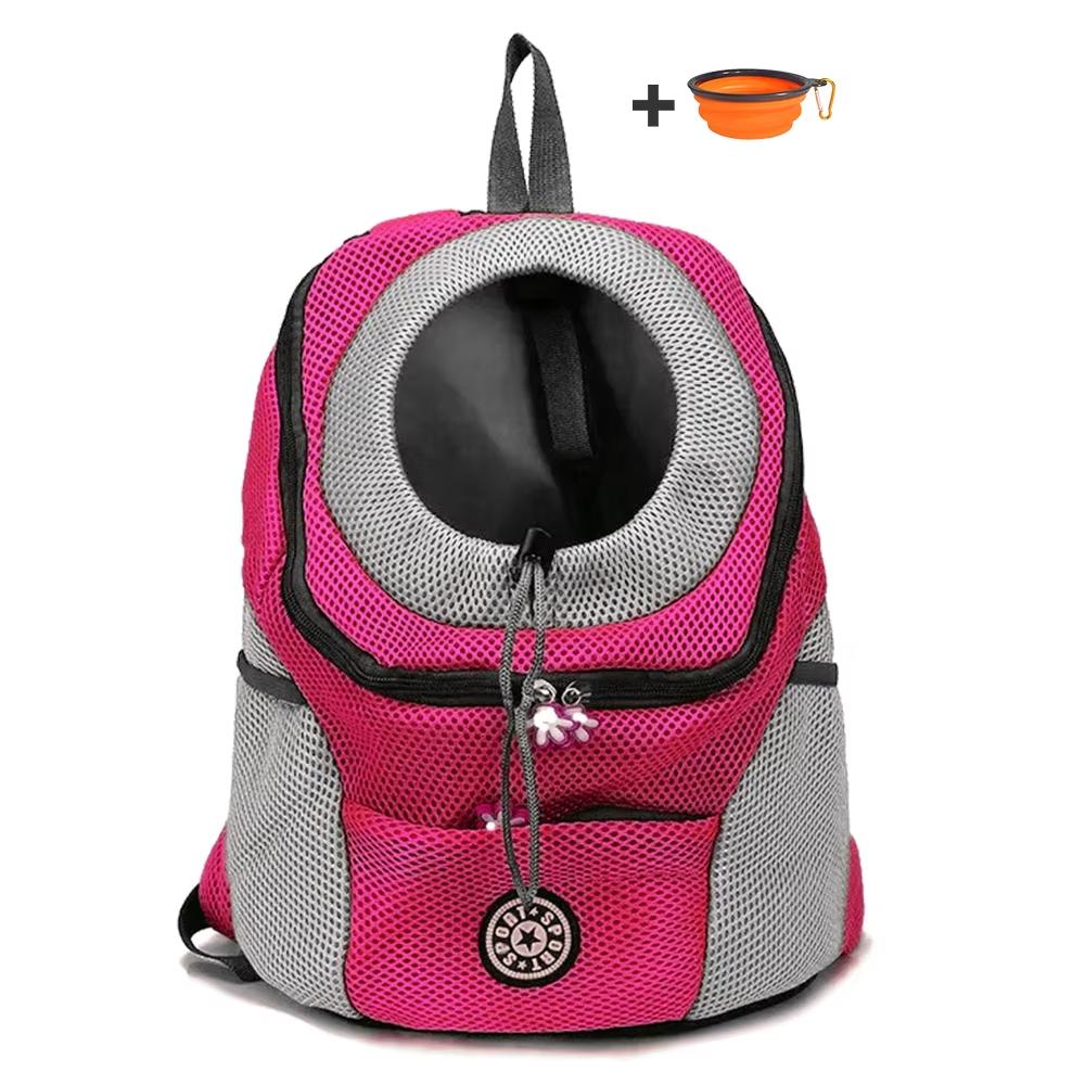 Dog Carrier Backpack Hands-Free Pet Shoulder Bag for Bike Riding Outdoor Hiking Secure Comfortable Travel Camping Bag