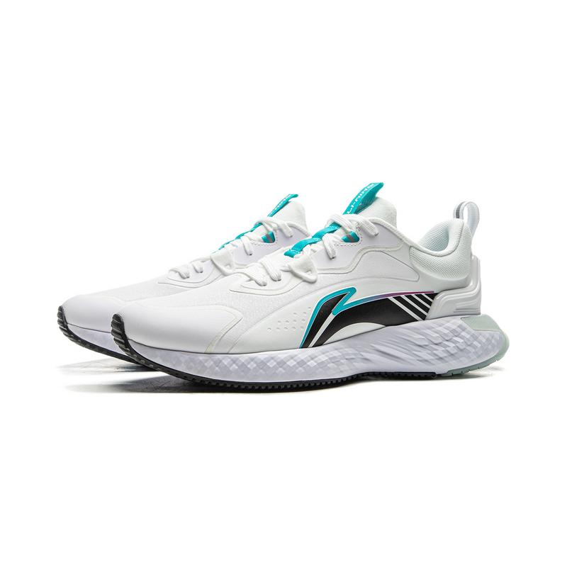 Li-Ning Fashionable Comfortable Versatile Non-Slip Lightweight Rebound Low-Top Casual Shoes Men Sneaker Standard-White AGLU305-1