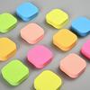 12 Pads Mini Neon Sticky Notes Colorful Square Rounded Edge Self Adhesive Memo Pad Set