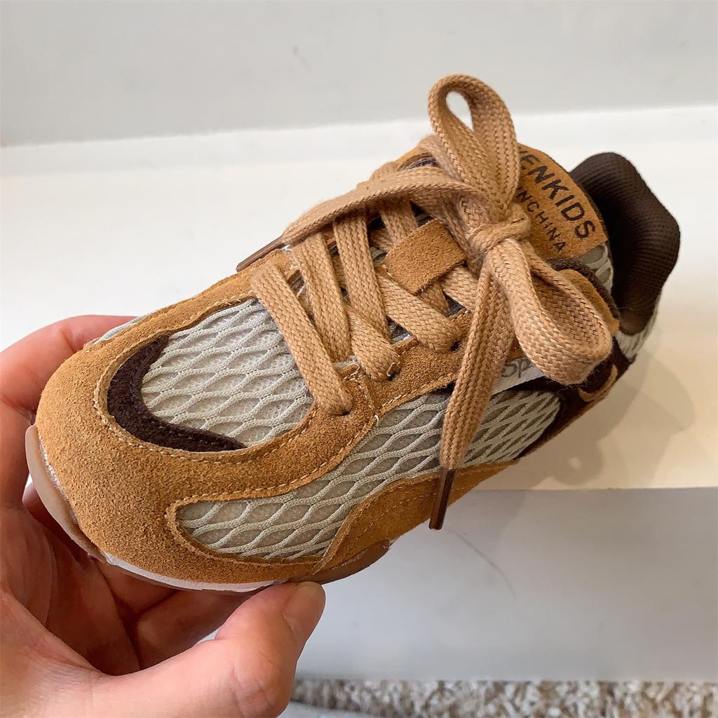 Spring and Autumn Retro Children's Shoes Mesh Breathable Sports Shoes Girls' Dad Shoes Boys' Running Shoes