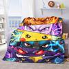 Pokemon Theme Blanket Soft Plush Warm Flannel Throw for Couch Bed Sofa Lightweight Cozy Travel Decor Gift -QJY