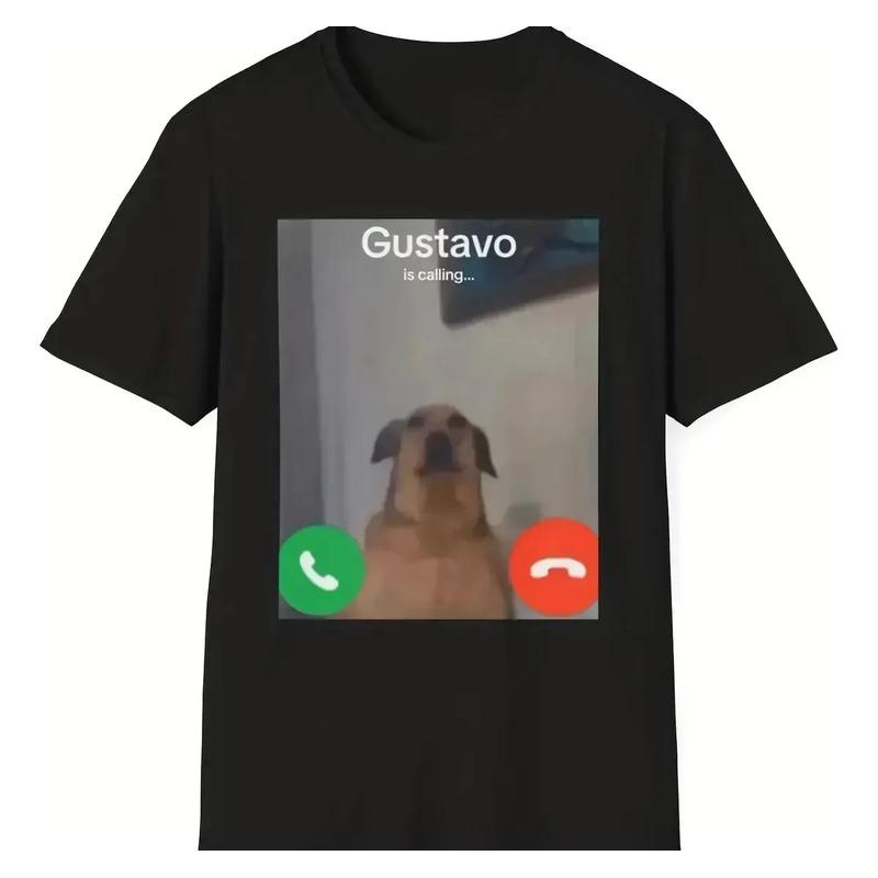 Camiseta Gustavo Is Calling Meme Dog Incoming Call S разноцветный