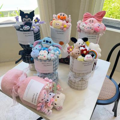 Sanrio Cartoon Plush Doll Bouquet - Perfect Christmas or Birthday Gift for Girlfriend or Best Friend