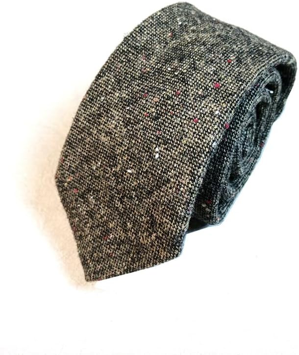 Hamilton Kilts Traditional Wool Tweed Neck Tie Scottish Tartan Plaid Herringbone Pattern 6 cm