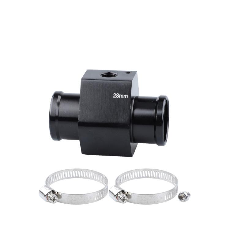 Universal Blue/Black Water Temperature Temp 26mm-40mm Sensor Gauge Joint Pipe Radiator Hose Adapter with 2 Clamps